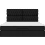 vidaXL Otomanski krevet s madracem crni 180x200cm od tkanine | shoptok.hr