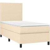  Box spring s madracem LED krem 90x200 cm od tkanine | shoptok.hr