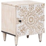  Nočna omarica Bela 40 x 33,5 x 46 cm Masiven les manga, (5000209715) | Shoptok.si