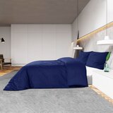  Set posteljine za poplun modri 200x220 cm pamučni | shoptok.hr