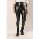 By Saygı High Waist Raised Plus Size Lycra Leather Leggings | shoptok.hr