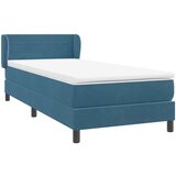 Box spring postelja z vzmetnico temno modra 90x220 cm žamet, (21791733) | Shoptok.si