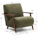 Kave Home Zelen fotelj iz šenilje Meghan – | Shoptok.si