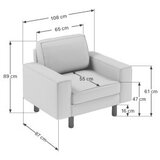 Atelier Del Sofa Fotelja Sparrow 1, Narandžasta | Eponuda.ba