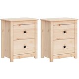Maison Chic Dvo delni komplet Nočne omarice - Nočne mize 50x35x61,5 cm trdna borovina, (21689973) | Shoptok.si
