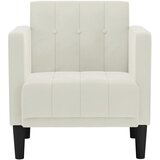 SOFA fotelja s naslonima za ruke krem boje 53 cm baršunasta | Shoptok.si