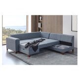 Atelier Del Sofa Ugaona sofa na razvlačenje Zapad Desno, 230 x 285 cm, Siva Cijene