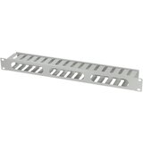 Logilink 19 cable management panel with front flap, 1U, grey, ORCC01G