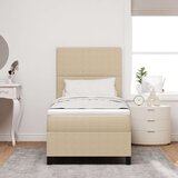 Box Postelja s pomično vzmetnico z vzmetnico svetlo zelena siva 100x200 cm žametna tkanina, (22083397) | Shoptok.si