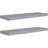 vidaXL plutajuće zidne police 2 kom sive 80 x 23,5 x 3,8 cm MDF | shoptok.hr