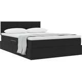 Krevet s od storage s madracem Crna 140 x 200 cm Baršun | Eponuda.ba
