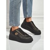 Resti Aurelia Nero - Black platform made of eco-leather, model LH201-8 | Shoptok.si