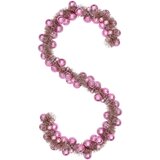  Garland od božićnih kuglica Ružičasta 186 cm Polistiren | shoptok.hr