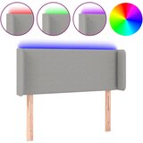 Maison Chic led posteljno vzglavje - vzglavna omarica - nočna omarica svetlo sivo 93x16x78/88 cm blago, (21713322) | Shoptok.si