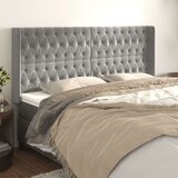  Uzglavlje s ušima svjetlosivo 183x16x118/128 cm baršunasto Cijene