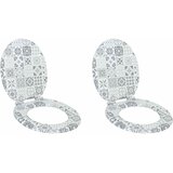  Toaletna sjedala s mekim zatvaranjem 2 pcs 44 x 38 cm MDF ploča | shoptok.hr
