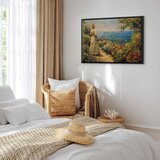  Slika - Nostalgic impression - a pensive woman contemplating 120x80 U crnom drvenom okviru | shoptok.hr