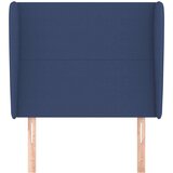  Vzglavje z ušesi modro 103x23x118/128 cm blago, (20932681) | Shoptok.si
