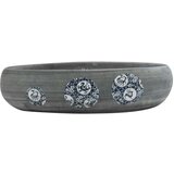 Nadgradni umivaonik sivi ovalni 59 x 40 x 15 cm keramički | shoptok.hr