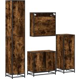  4-dijelni set kupaonskog namještaja boja hrasta drveni | shoptok.hr
