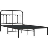  Metalni okvir za krevet s uzglavljem crni 120x200 cm | Eponuda.ba