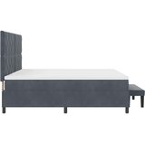  Krevet s opruga kutije Tamno siva 200 x 200 cm Baršun | shoptok.hr