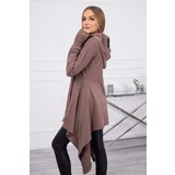 Kesi marka niezdefiniowana Hooded sweatshirt with side zip mocca