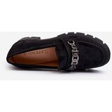 VINCEZA Black Loafers on Chunky Heel Eriella | Shoptok.si