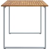 Vanjski Trgovački Stol Siva 160x80x75 cm Čelik &amp Masivno Drvo Akacija | shoptok.hr