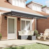  Skrovita tenda Antracit 350 x 200 cm tkanina - Antracit (antracitni okvir) 3 5 x 2 m Ručna | shoptok.hr