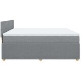 vidaXL Box spring postelja z vzmetnico svetlo siva 180x200 cm blago | Shoptok.si