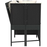  Vrtna sofa od poliratana s jastucima crna | shoptok.hr