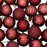  Set božićnih kuglica 100 kom. Vinska crvena 4 cm Polistiren - boja crnog vina | shoptok.hr