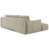 Makamii Bež sklopiva kutna garnitura od šenila (s lijevim kutom/s ležaljkom) Leila – | shoptok.hr