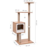  Penjalica za mačke s prostirkom za grebanje od sisala 123 cm | shoptok.hr