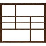  Zidna polica boja smeđeg hrasta 90x16x78 cm konstruirano drvo | shoptok.hr