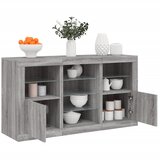 vidaXL Komoda z LED lučkami siva sonoma 123x37x67 cm Cene