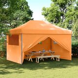 vidaXL Zložljivi pop-up šotor za zabave 4 stranice oranžna Cene