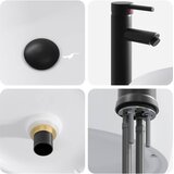  Umivaonik za kupaonicu Mat Crna 38,5 x 38,5 x 16 cm Metal | shoptok.hr