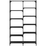 vidaXL Regal za knjige crni 100x32x170 cm konstruirano drvo i željezo | shoptok.hr