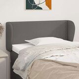  Uzglavlje s ušima sivo 83x23x78/88 cm od umjetne kože | shoptok.hr