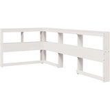  Knjižna postelja brez vzmetnice bela 100x200 cm trdna borovina | Shoptok.si
