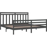  Okvir za krevet od masivnog drva sivi 200 x 200 cm | Eponuda.ba