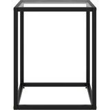  Stolić za kavu crni s kaljenim staklom 40 x 40 x 50 cm | shoptok.hr