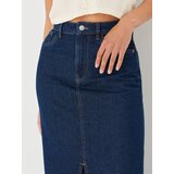 Sinsay Midi suknja od trapera s prorezom | shoptok.hr