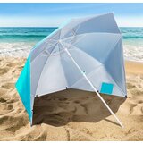Nils Camp Dežnik za plažo 2 položaja turkizna barva | Shoptok.si