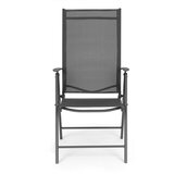 Multi Garden sklopiva čelična vrtna stolica s podesivim naslonom, siva | shoptok.hr