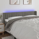  LED uzglavlje svjetlosivo 163x16x78/88 cm baršunasto | shoptok.hr