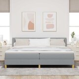  s opruga kutije Svijetlo siva 200 x 200 cm tkanina | shoptok.hr