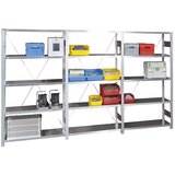 eurokraft pro Skladiščni sestavljiv regal, RAL 7035, lahka izvedba, višina regala 2000 mm, osnovni regal, širina x globina 1000 x 300 mm | Shoptok.si